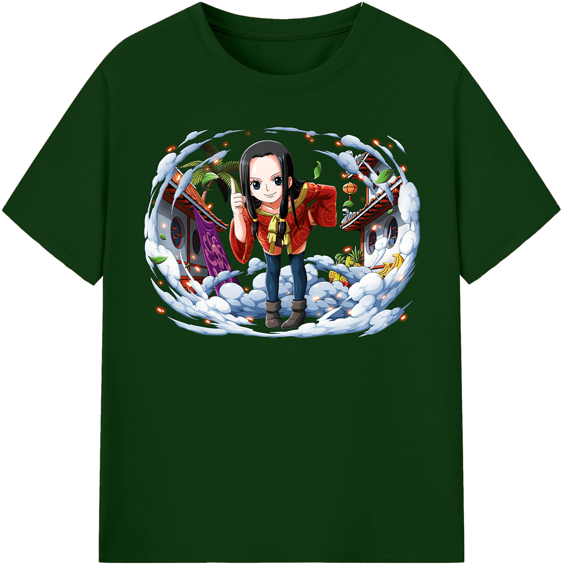 ワンピース ボア・ハンコック ONE PIECE Boa·Hancock 綿100％半袖Tシャツ（フロントプリント）